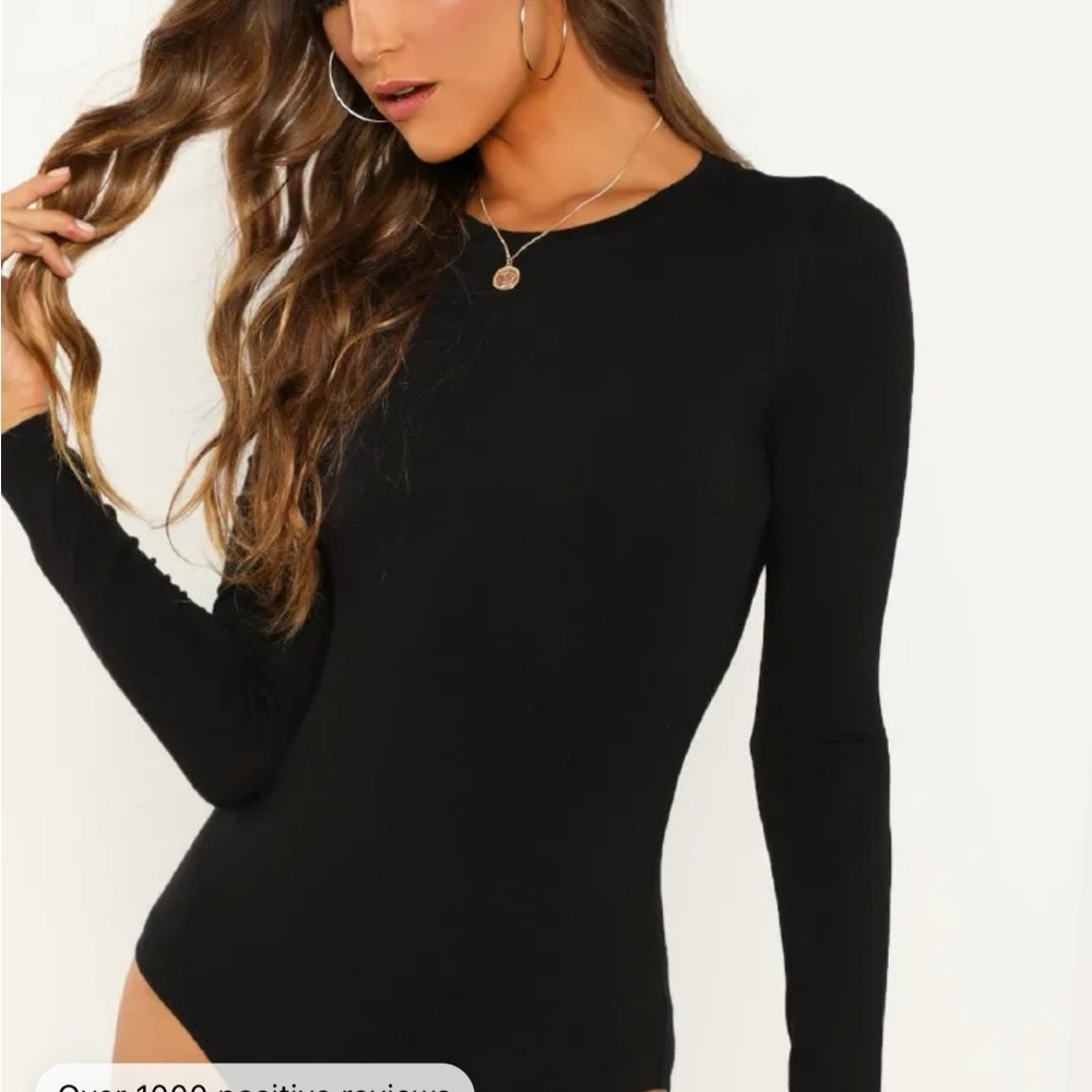 Black long shelve Bodysuit